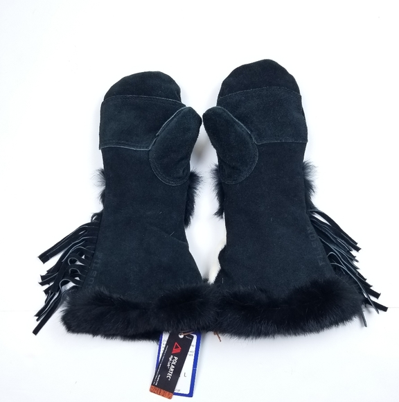 Filson X Astis Cowhide Vitus Bering Fur Mittens - Picture 2 of 9